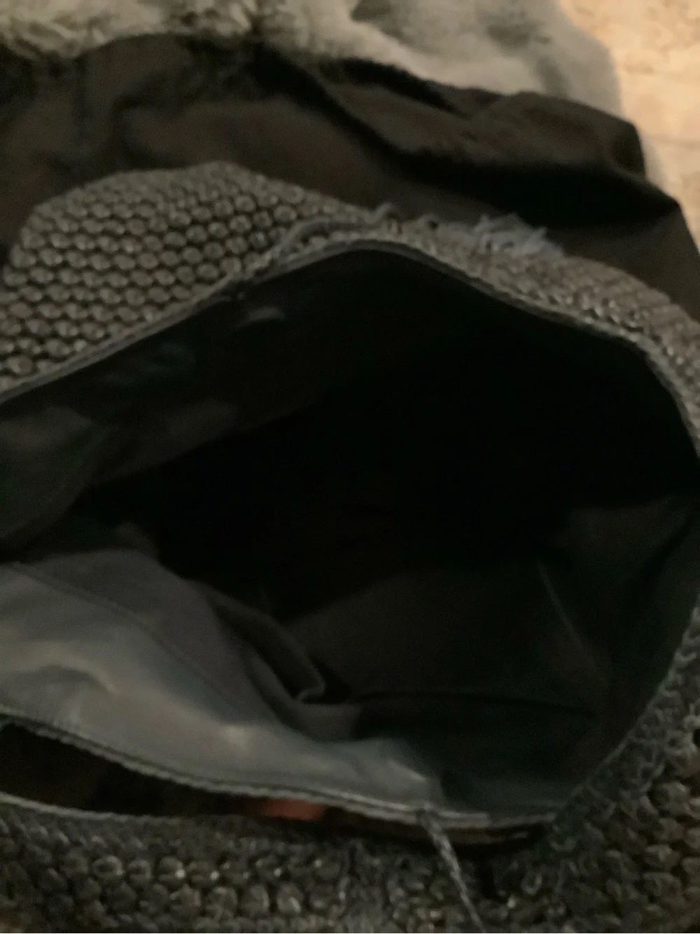 Black Merino Lamb Soft Hobo Bag